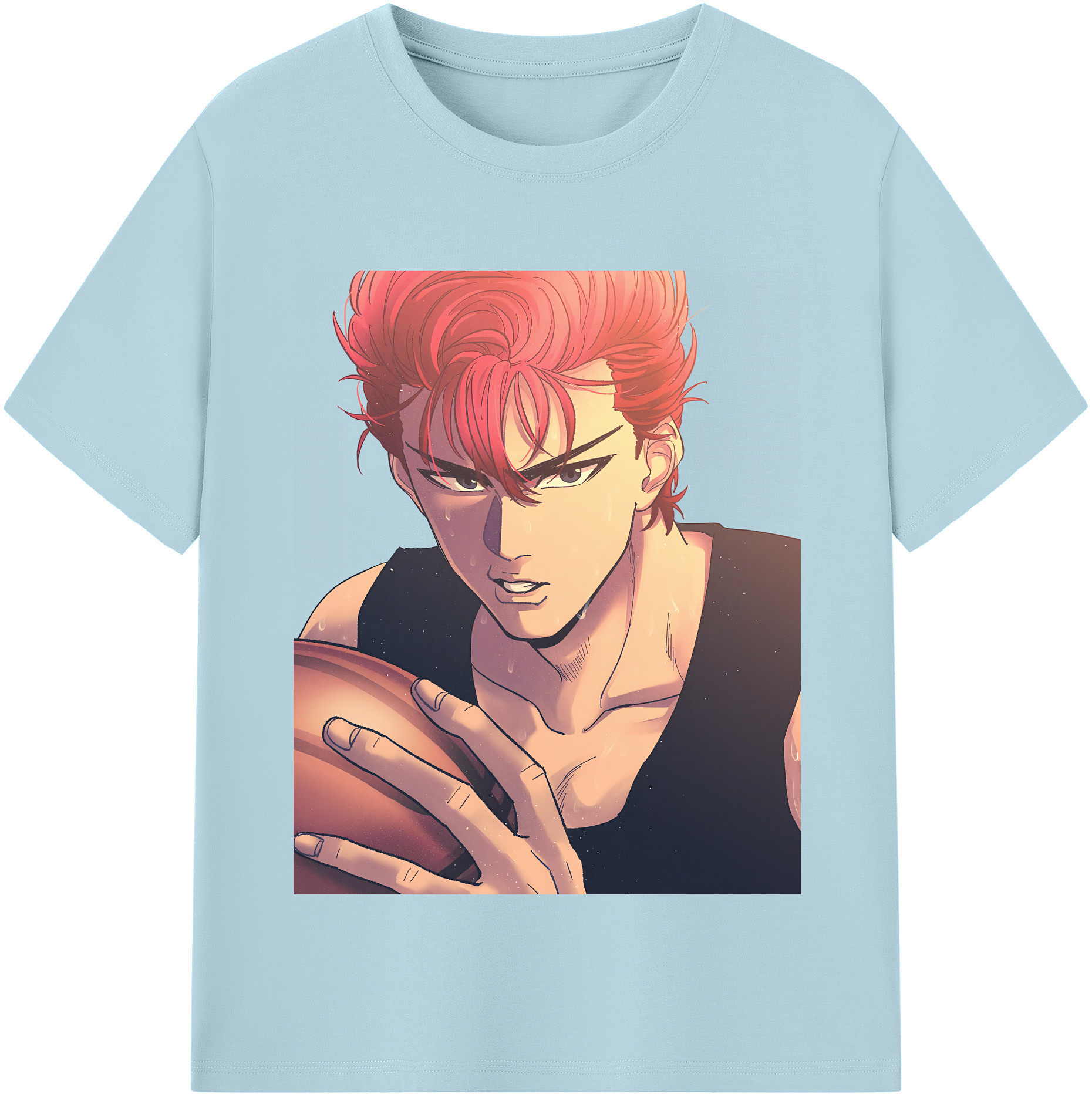 SLAM DUNK／スラムダンク 綿100％半袖Tシャツ（フロントプリント）
